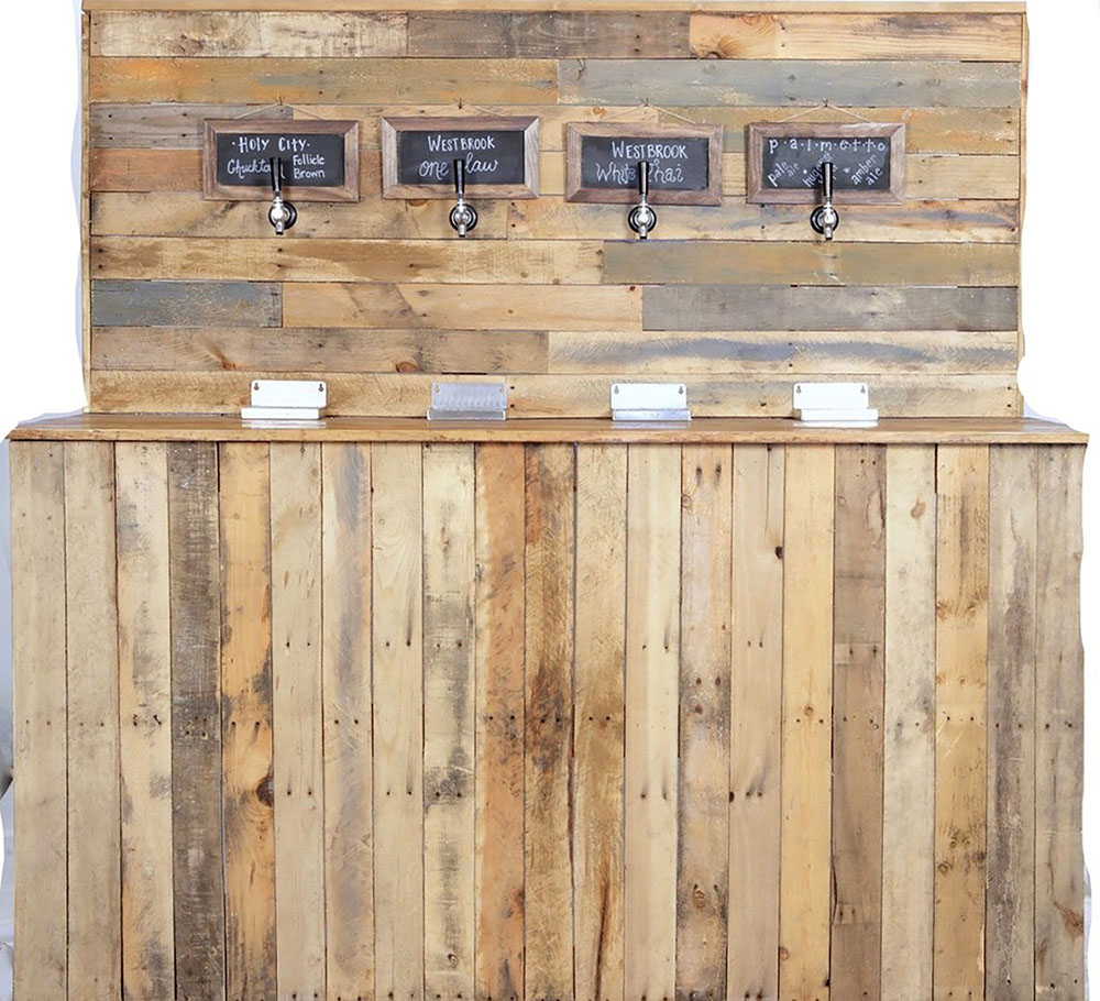 Potions in Motion’s craft beer walls are a popular choice for weddings, with brew poured by a staff member.