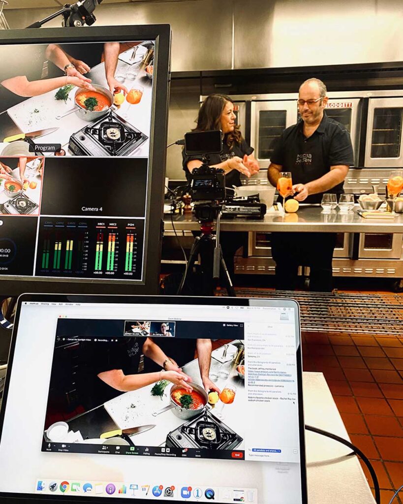 A virtual cooking class with Robin and Jeffrey Selden. Photo by Andreas & Nico Photography