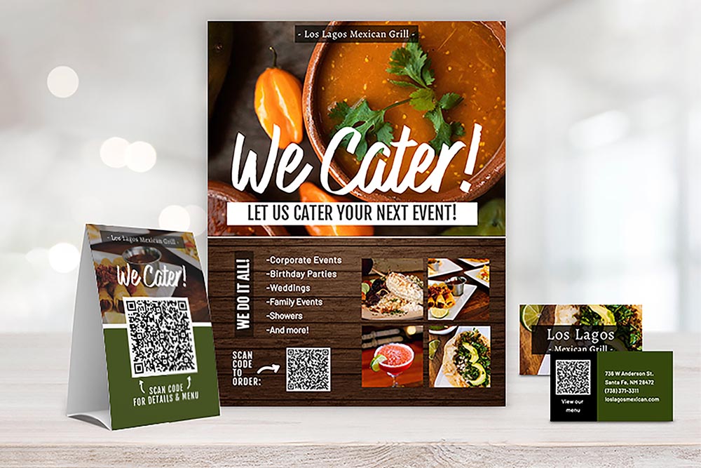 Include digital elements, such as QR codes, on your printed marketing materials.