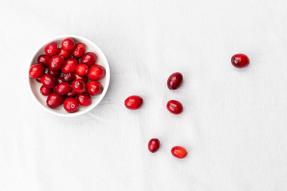 Chef Niko’s cranberry sauce starts with fresh cranberries.