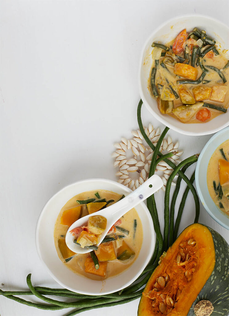 Chef Veggie’s ginataang kalabasa, a Filipino coconut milk stew dish. Photo by Cristina Carolan