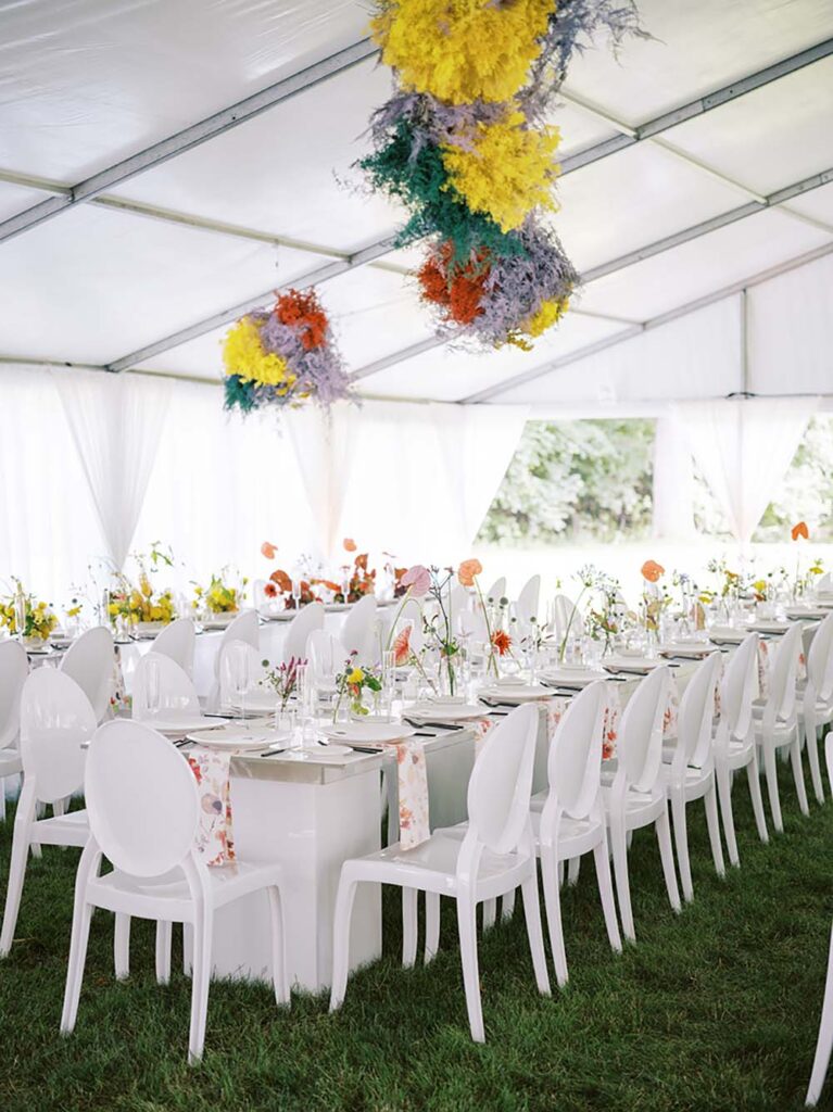 Vivid colors will be popping up in 2023 weddings, according to OFD Consulting's Meghan Ely. Photo by Kyle John Photography. Planning and design by Ann Travis Events 