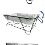 With the Skorr Lid Lock, handles on both sides of the chafer swing up to hold the chafing pans together.