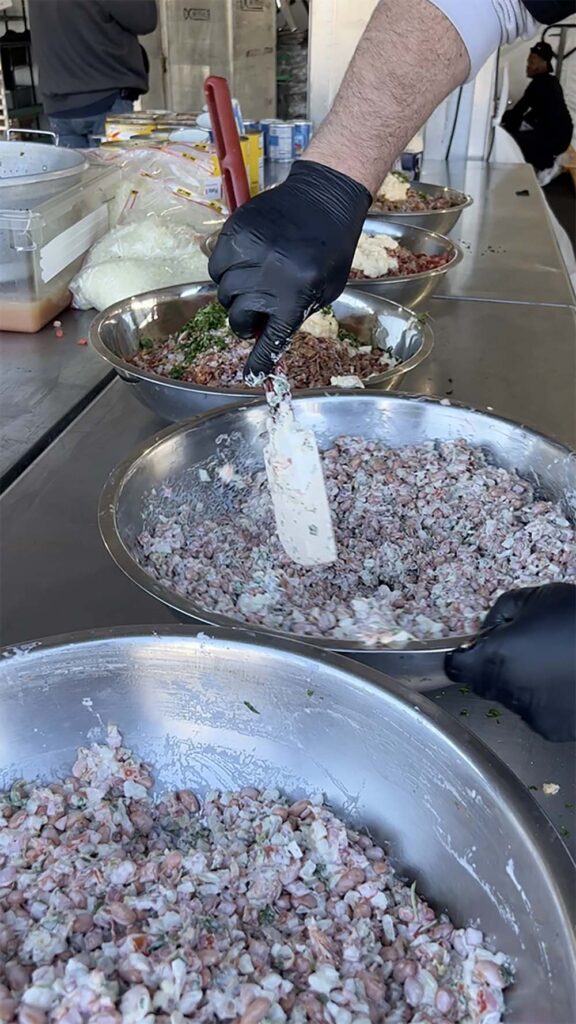 Sonoran Corn Dogs in the making