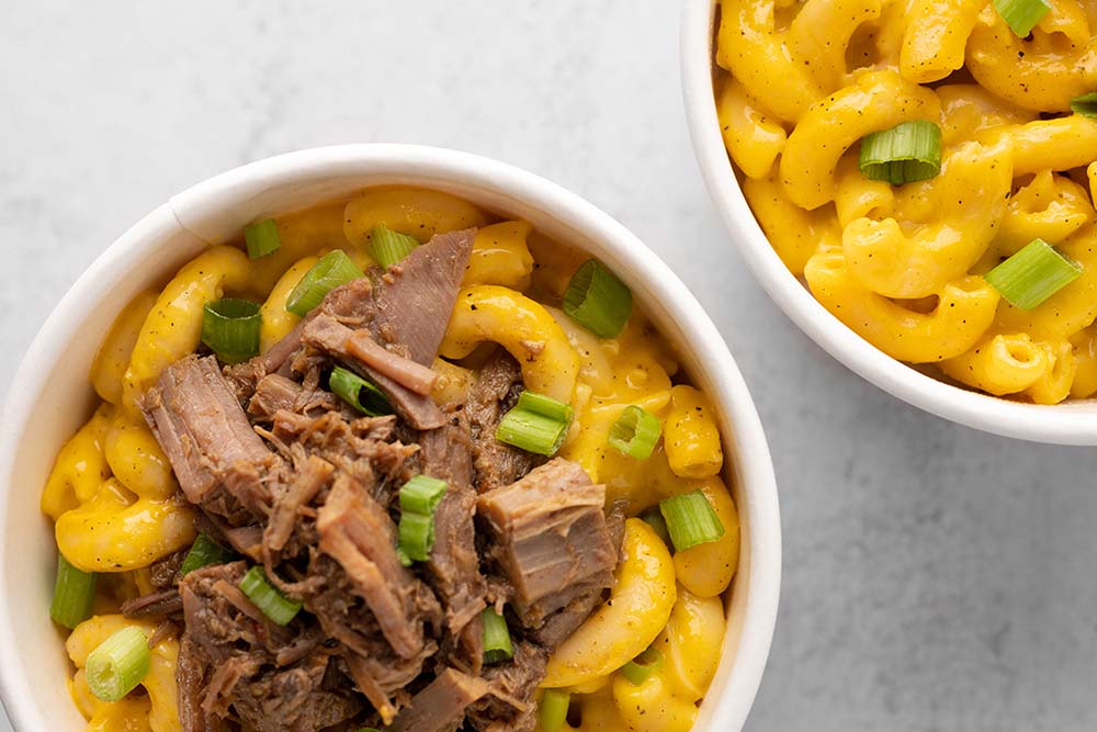 Three Cheese Mac & Cheese topped with Roast Beef Debris at Caesars Superdome