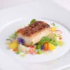 Windows Catering in Washington, D.C., consults the Monterey Bay Aquarium Seafood Watch list to ensure the seafood it serves—such as this halibut dish—is sustainable.