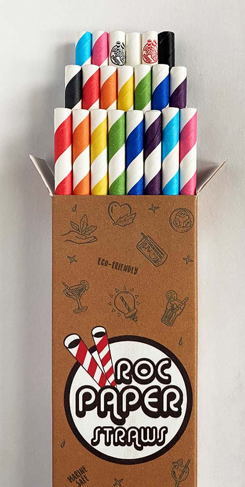 Red Hearts Paper Straw - Roc Paper Straws